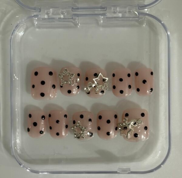 black dots simple nails